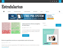 Tablet Screenshot of estrafalarius.com
